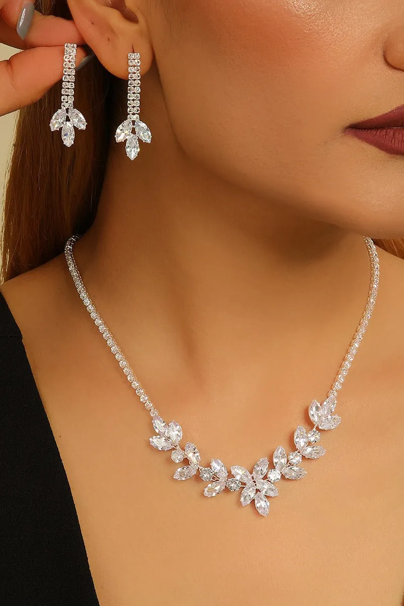 Elegant Rhinestone Wedding Earrings/Necklace Jewelry Sets (Set of 2) 896520168926 sold by Cocomelody product image thumbnail 2