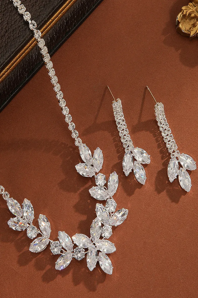 Elegant Rhinestone Wedding Earrings/Necklace Jewelry Sets (Set of 2) 896520168926 sold by Cocomelody product image thumbnail 3