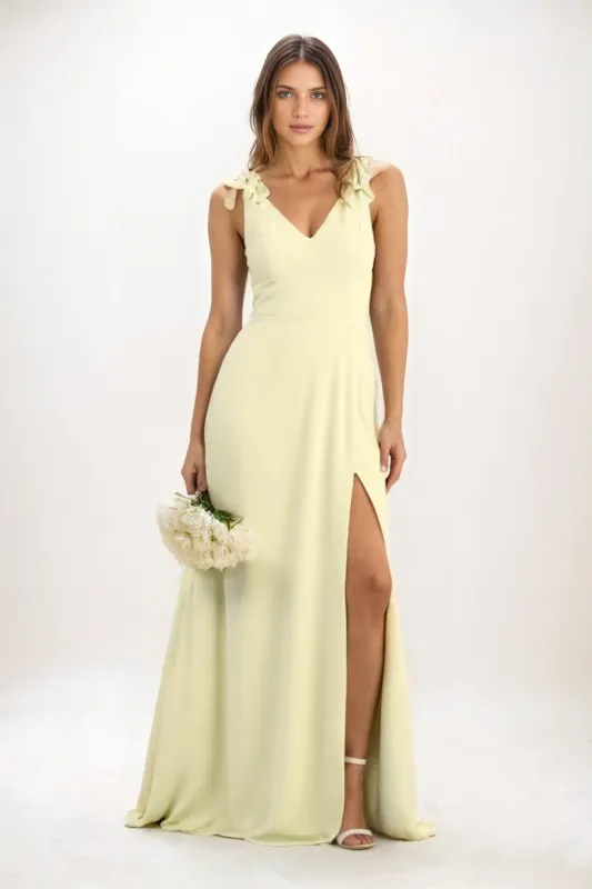A-Line Maxi Chiffon Bridesmaid Dress CB0828 sold by Cocomelody