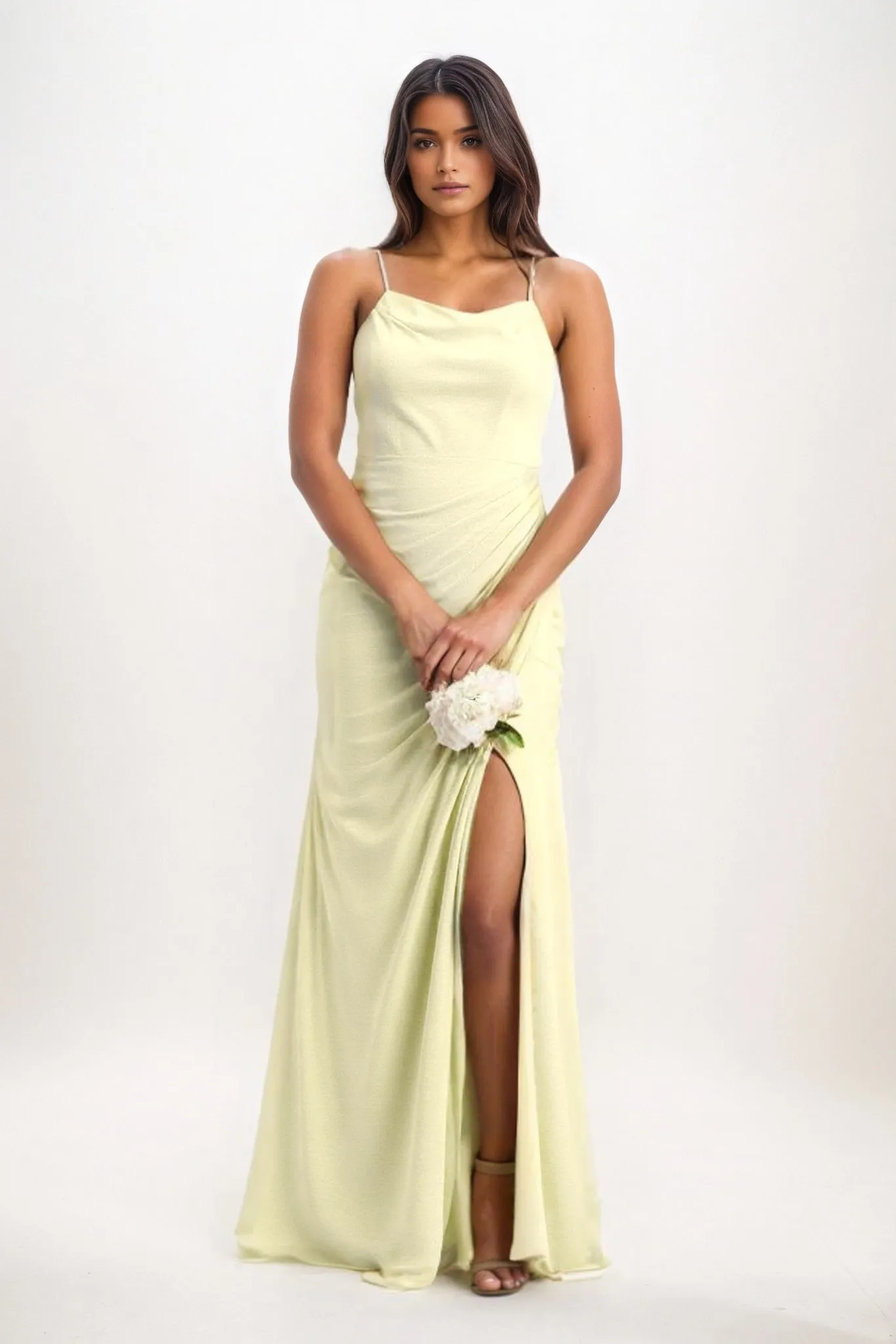 Sheath-Column Maxi Chiffon Bridesmaid Dress CB0827 sold by Cocomelody