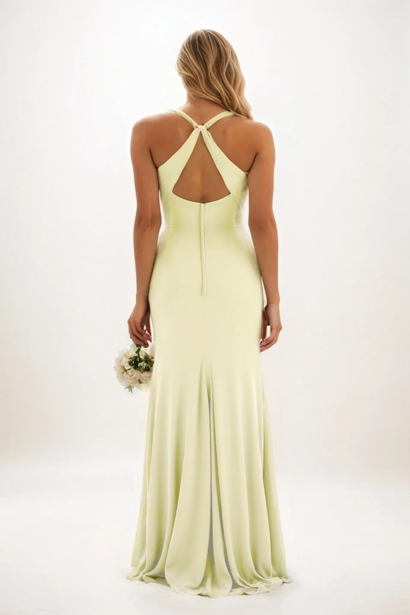 Sheath-Column Maxi Chiffon Bridesmaid Dress CB0827 sold by Cocomelody product image thumbnail 2