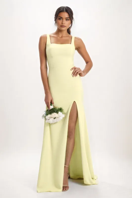 Sheath-Column Maxi Chiffon Bridesmaid Dress CB0826 sold by Cocomelody