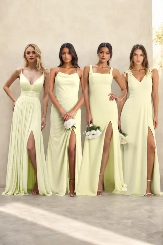 A-Line Maxi Chiffon Bridesmaid Dress CB0825 sold by Cocomelody