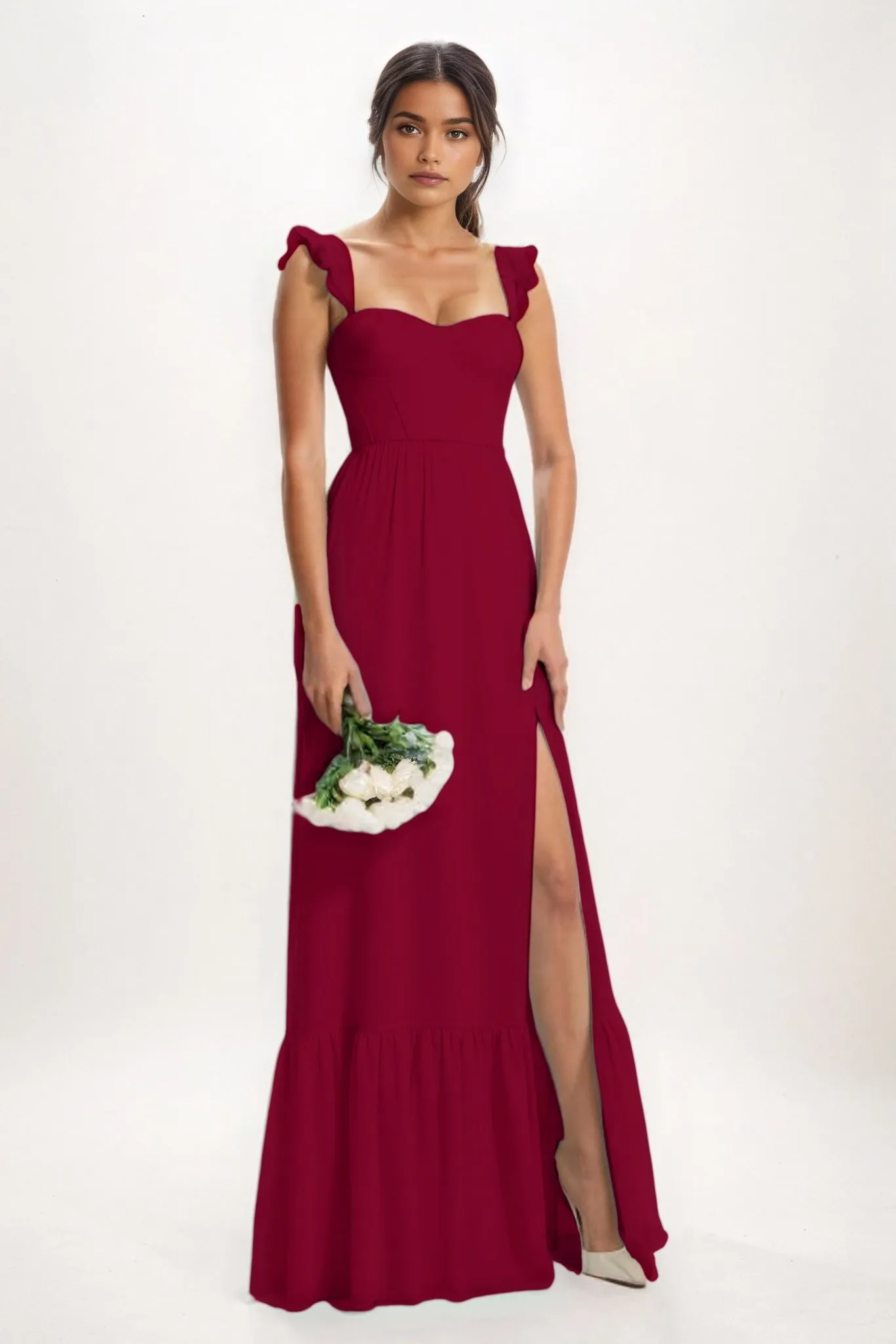 A-Line Maxi Chiffon Bridesmaid Dress CB0823 sold by Cocomelody product image thumbnail 4