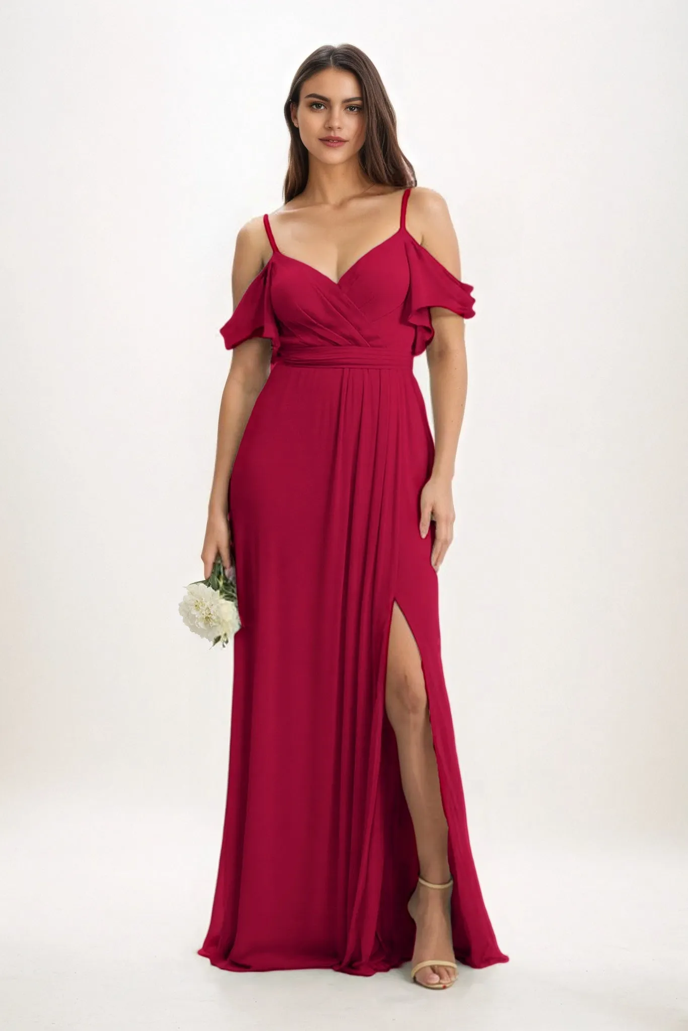 A-Line Maxi Chiffon Bridesmaid Dress CB0820 sold by Cocomelody product image thumbnail 4