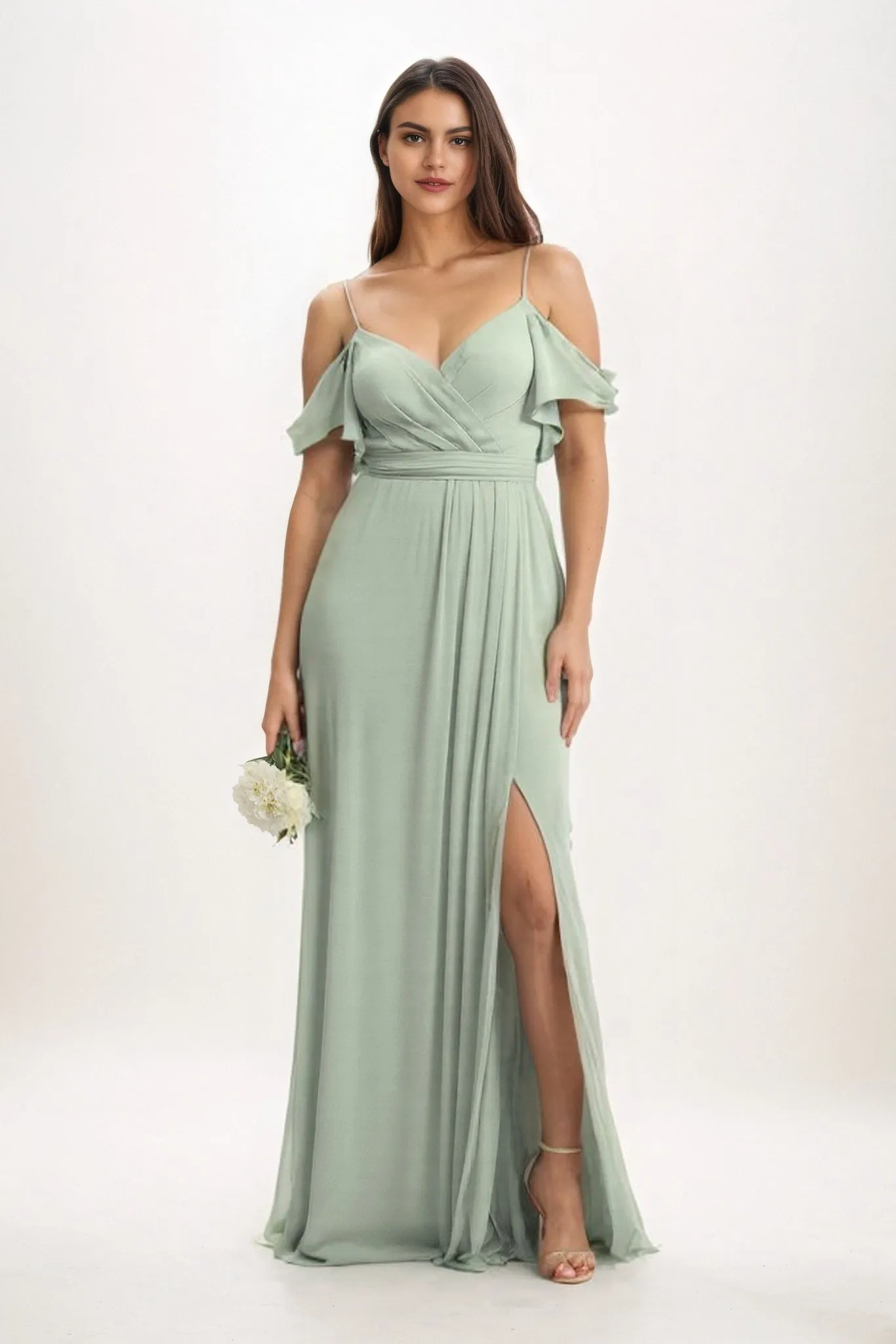 A-Line Maxi Chiffon Bridesmaid Dress CB0820 sold by Cocomelody