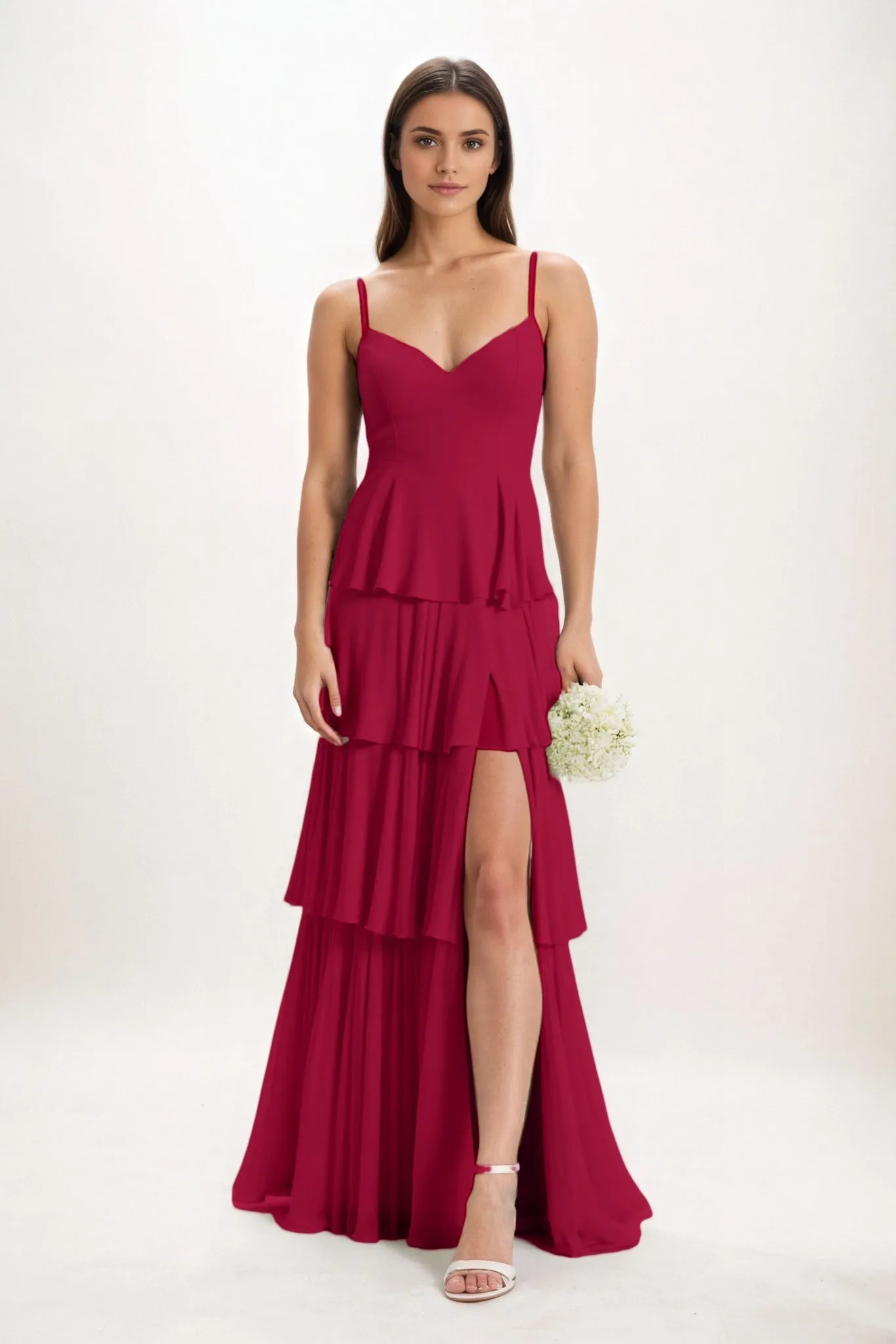 Ball Gown Maxi Chiffon Bridesmaid Dress CB0818 sold by Cocomelody product image thumbnail 3