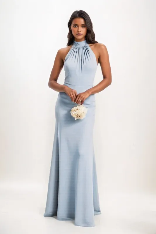 Sheath-Column Maxi Elastic Cloth Bridesmaid Dress CB0814 sold by Cocomelody
