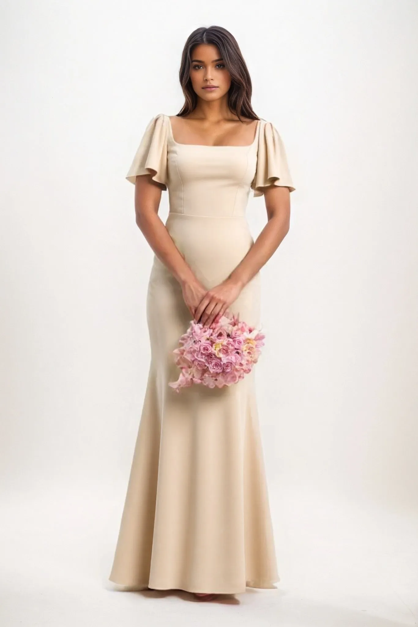 Sheath-Column Maxi Chiffon Bridesmaid Dress CB0813 sold by Cocomelody product image thumbnail 5