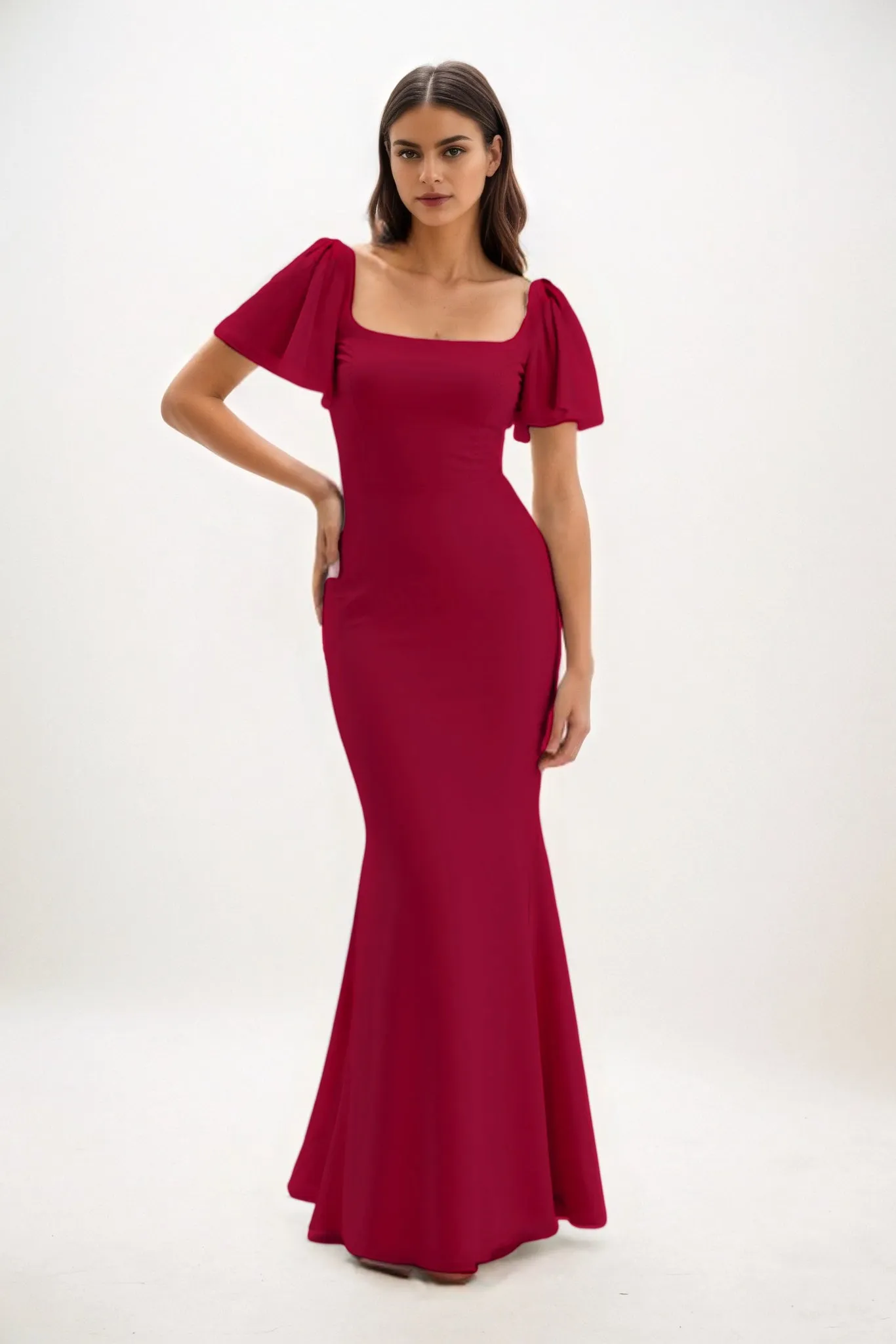 Sheath-Column Maxi Chiffon Bridesmaid Dress CB0813 sold by Cocomelody product image thumbnail 3