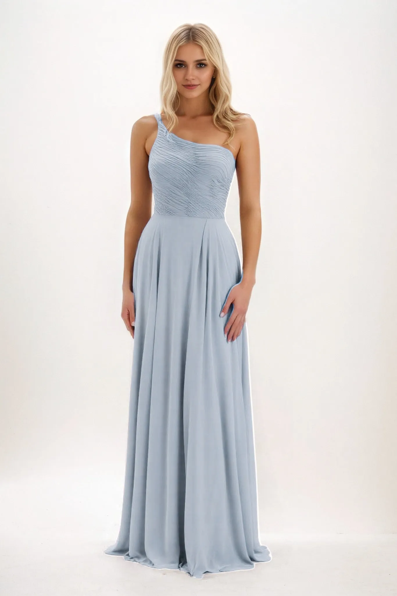 A-Line Maxi Chiffon Bridesmaid Dress CB0858 sold by Cocomelody product image thumbnail 3