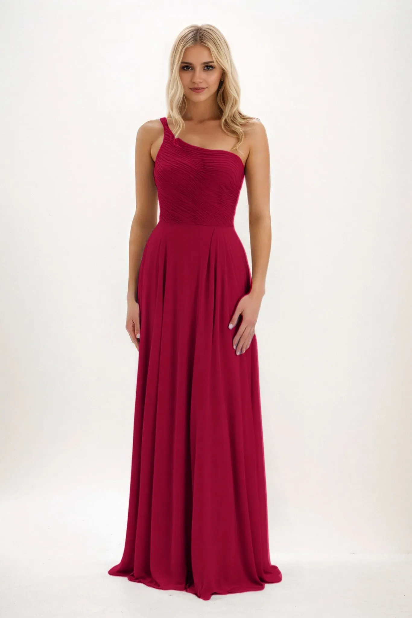 A-Line Maxi Chiffon Bridesmaid Dress CB0858 sold by Cocomelody product image thumbnail 4