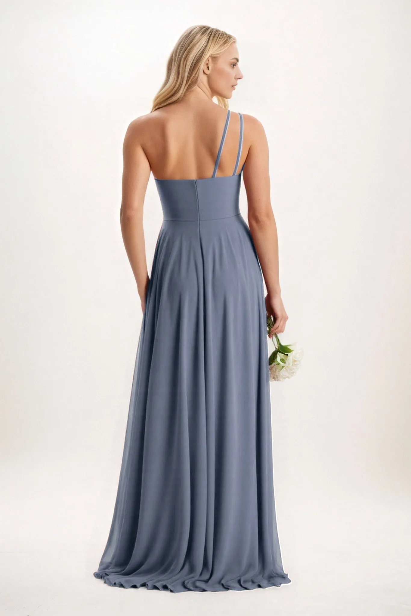 A-Line Maxi Chiffon Bridesmaid Dress CB0858 sold by Cocomelody product image thumbnail 2