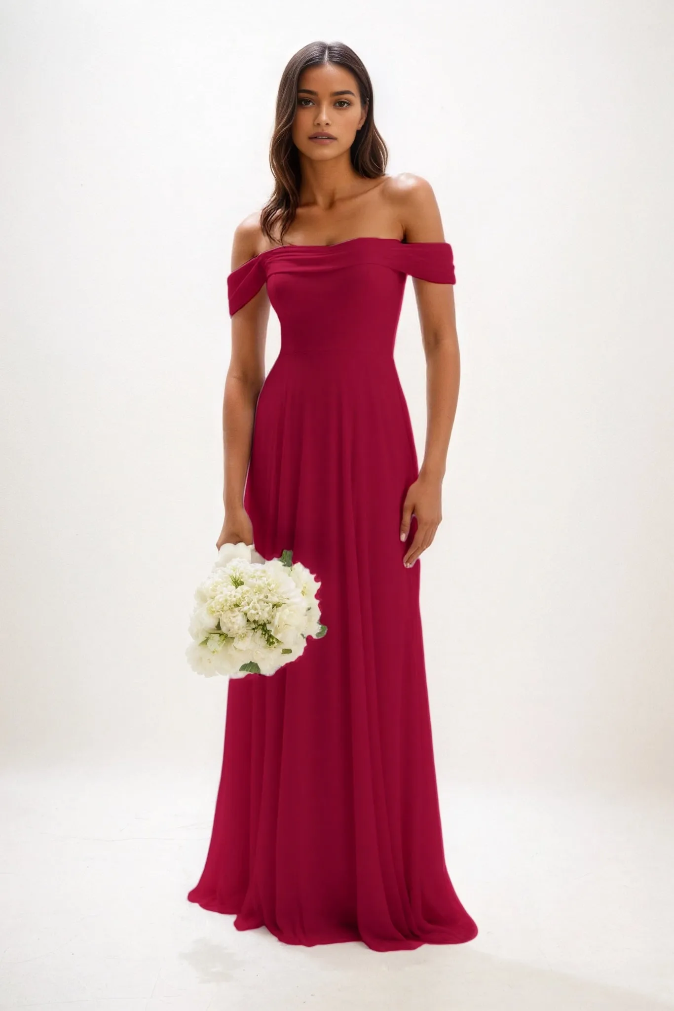 A-Line Maxi Chiffon Bridesmaid Dress CB0857 sold by Cocomelody product image thumbnail 4