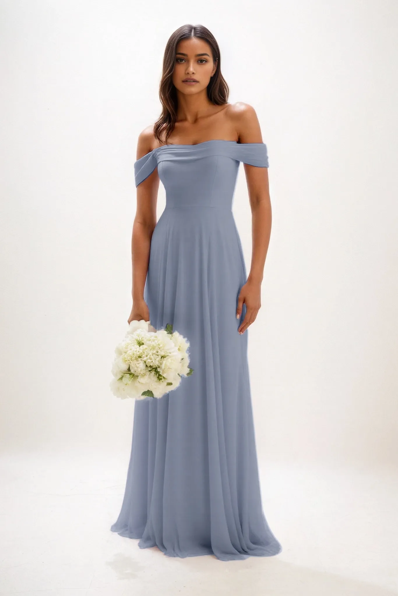 A-Line Maxi Chiffon Bridesmaid Dress CB0857 sold by Cocomelody