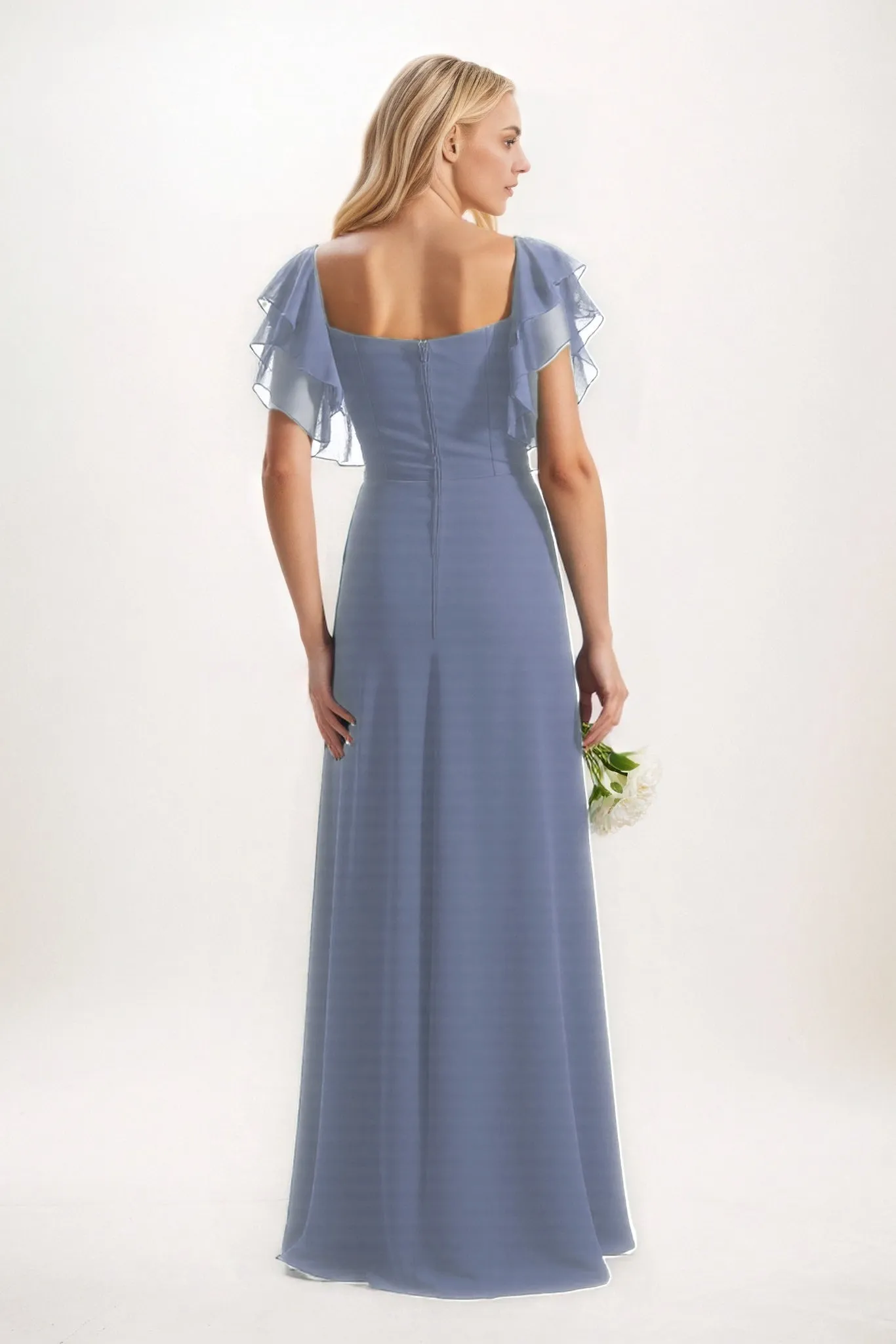 A-Line Maxi Chiffon Bridesmaid Dress CB0856 sold by Cocomelody product image thumbnail 2