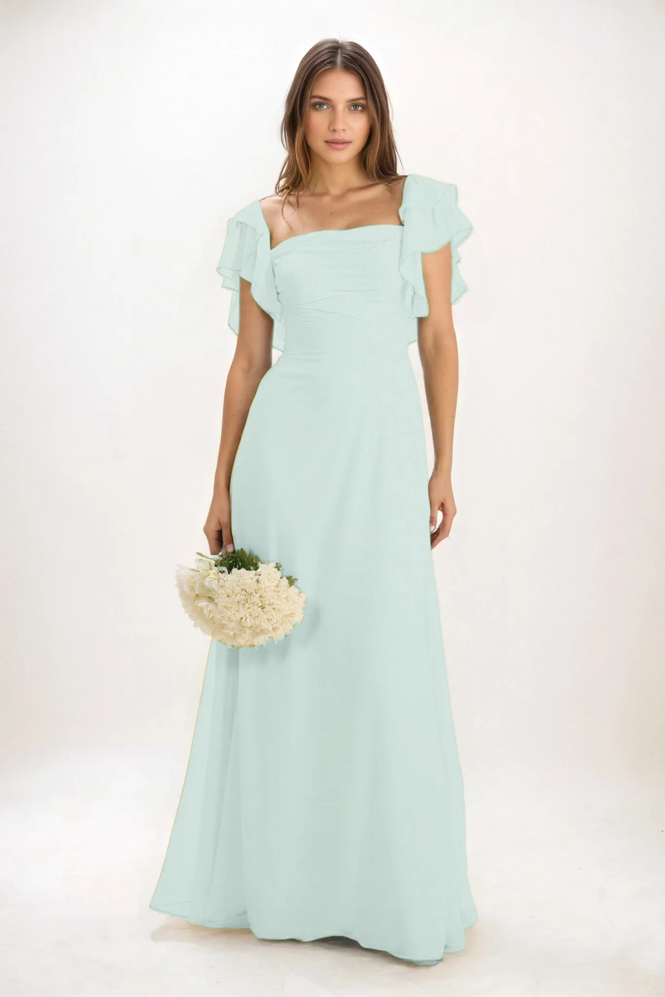 A-Line Maxi Chiffon Bridesmaid Dress CB0856 sold by Cocomelody product image thumbnail 5
