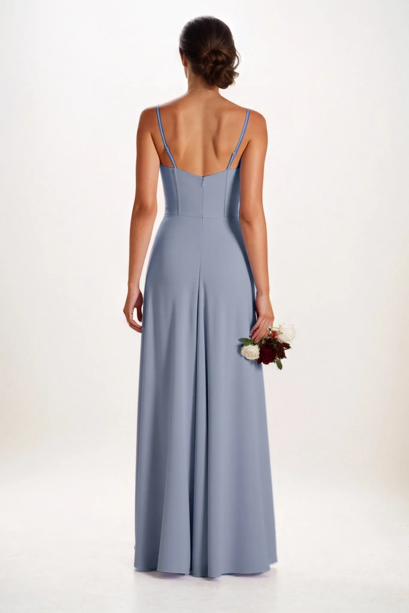 Sheath-Column Maxi Chiffon Bridesmaid Dress CB0855 sold by Cocomelody product image thumbnail 2