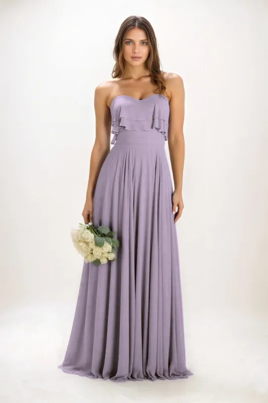 A-Line Maxi Chiffon Bridesmaid Dress CB0850 sold by Cocomelody