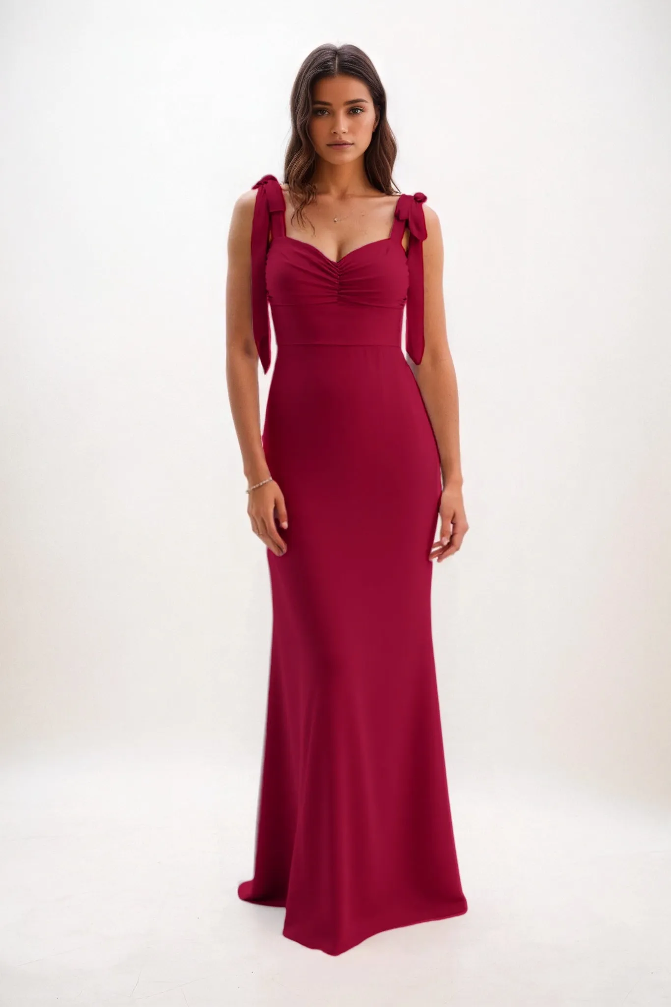 Sheath-Column Maxi Chiffon Bridesmaid Dress CB0849 sold by Cocomelody product image thumbnail 4