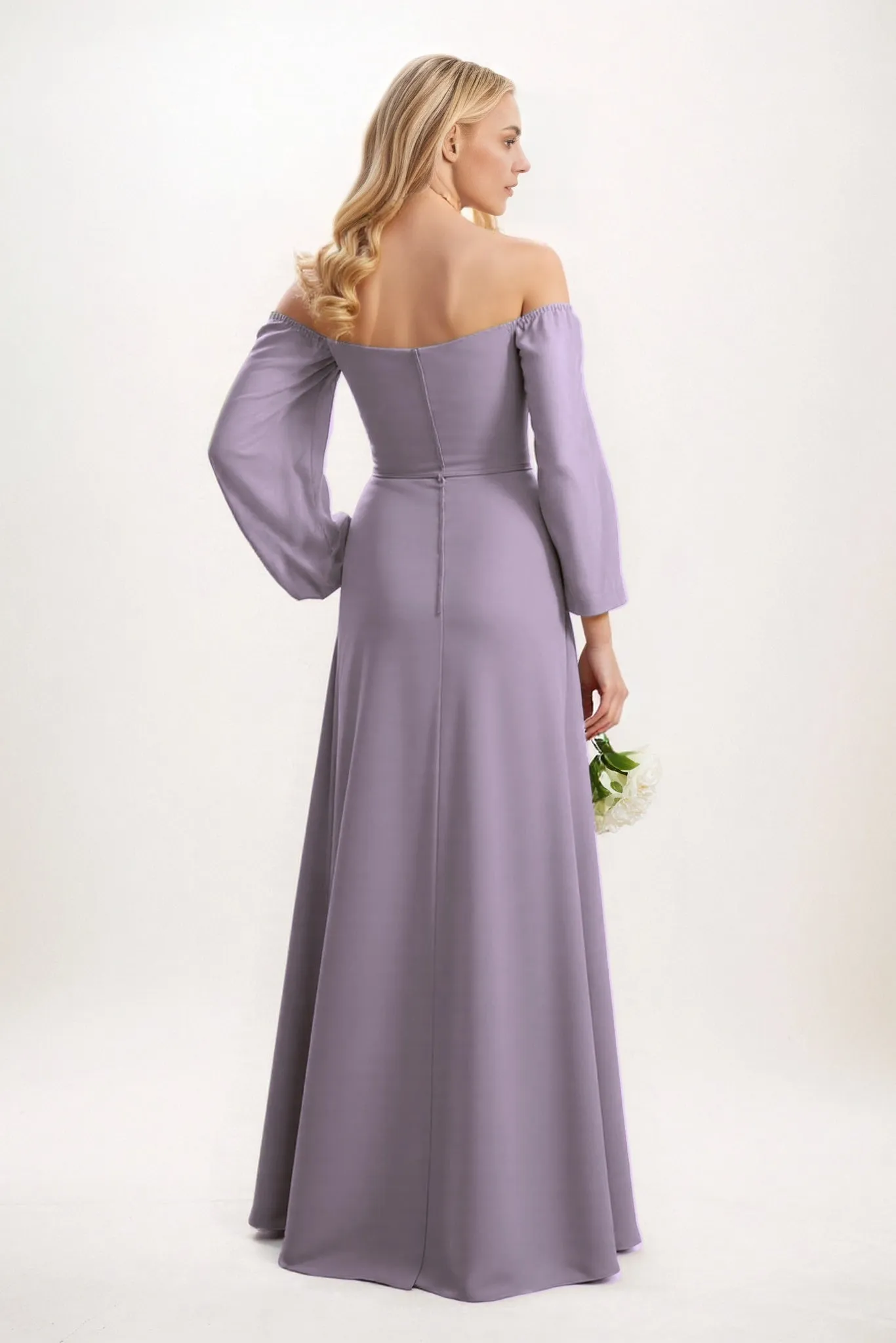 A-Line Maxi Chiffon Bridesmaid Dress CB0847 sold by Cocomelody product image thumbnail 2