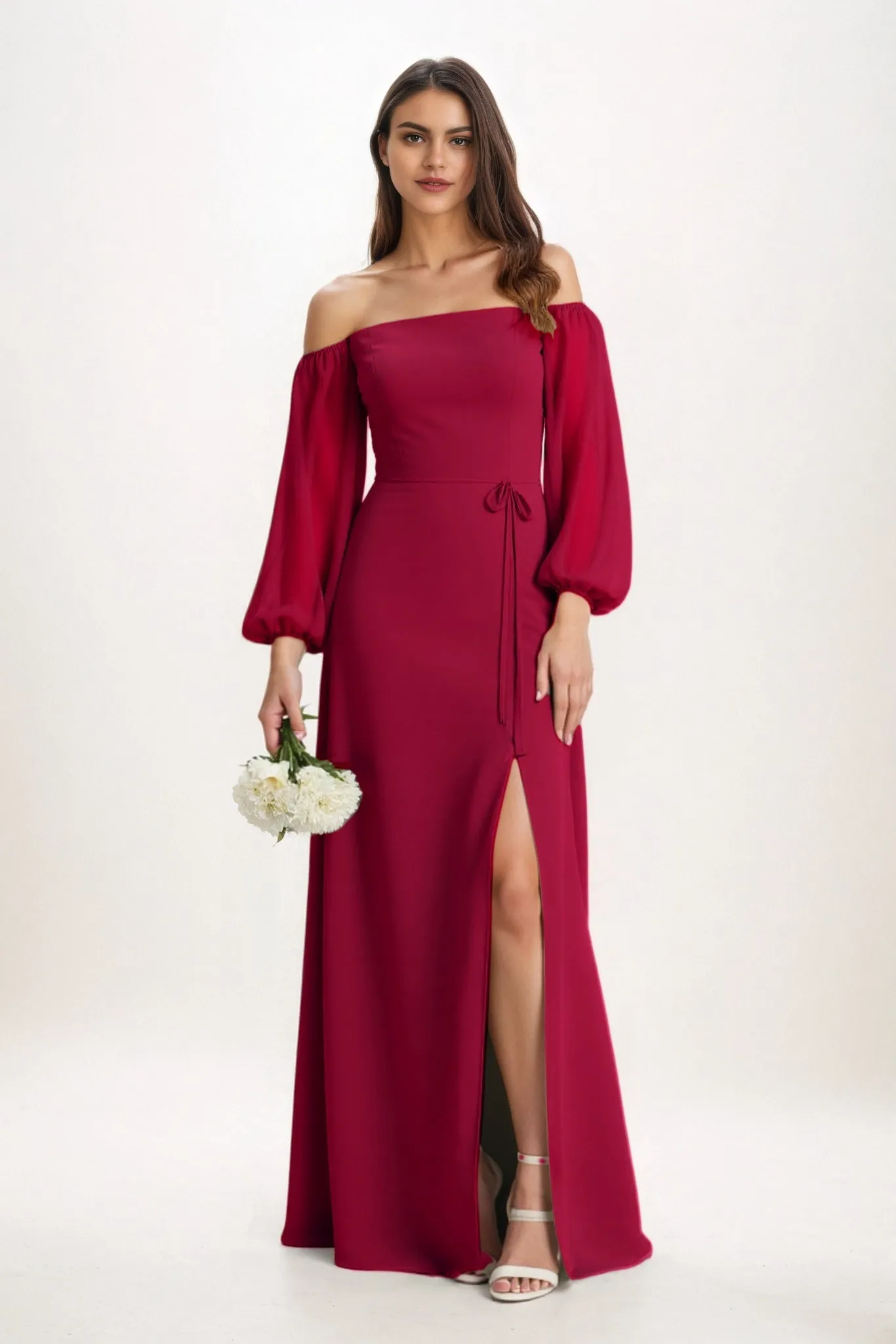 A-Line Maxi Chiffon Bridesmaid Dress CB0847 sold by Cocomelody product image thumbnail 4