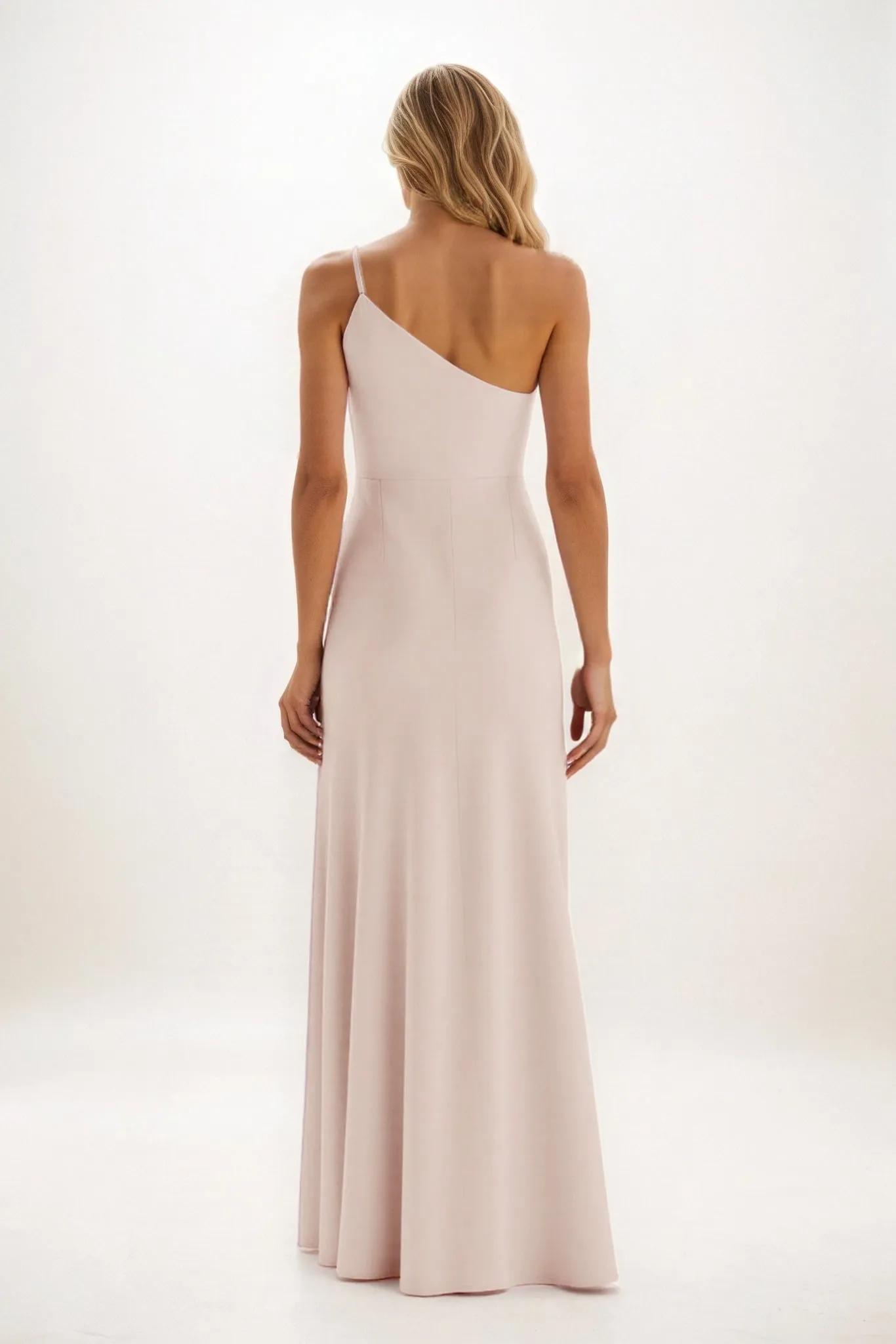 Sheath-Column Maxi Luxe Satin Bridesmaid Dress CB0842 sold by Cocomelody product image thumbnail 2