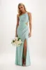 Sheath-Column Maxi Luxe Satin Bridesmaid Dress CB0842 sold by Cocomelody