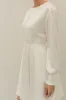 A-Line Knee Length Forged Chiffon Little White Dress 100008 sold by Cocomelody