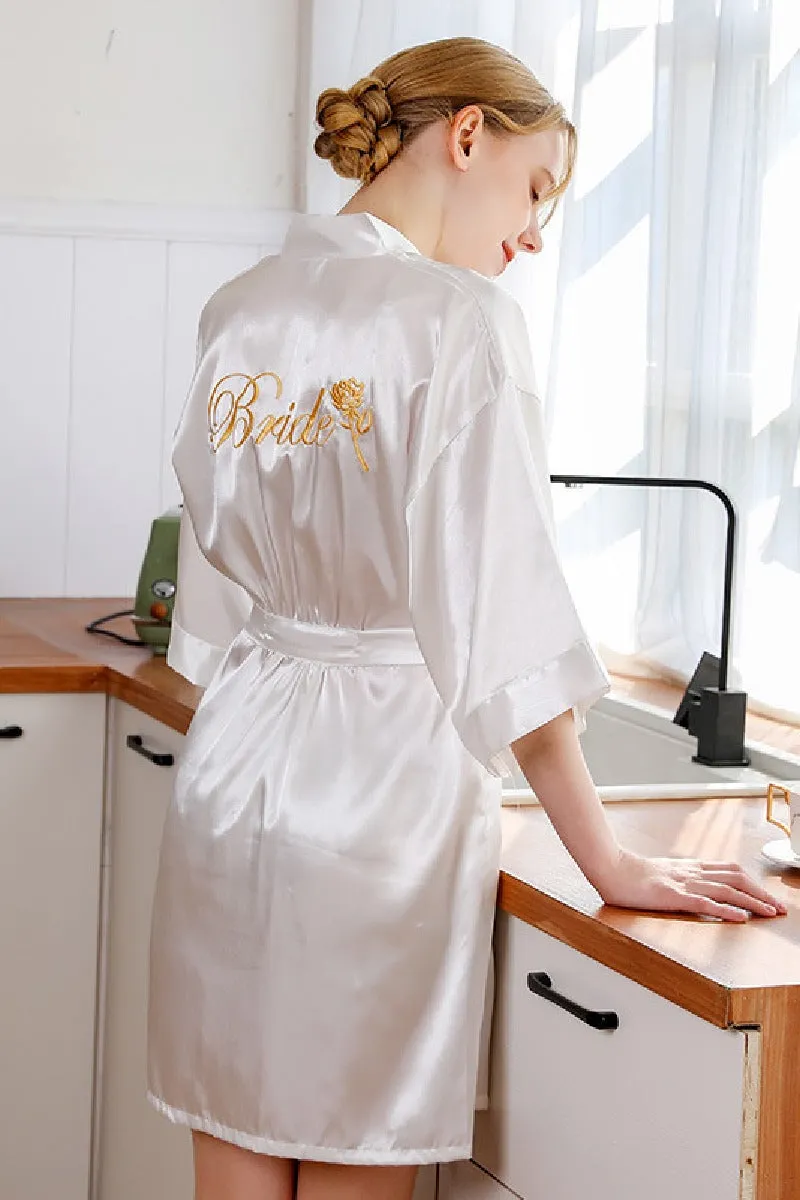 Personalized Bride Bridesmaid Robes Sexy Satin Robes 612191267008 sold by Cocomelody