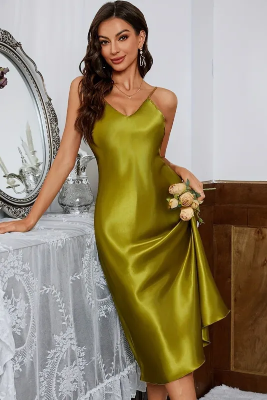 Cowl Neck Long Slip Dress 826969800490 sold by Cocomelody