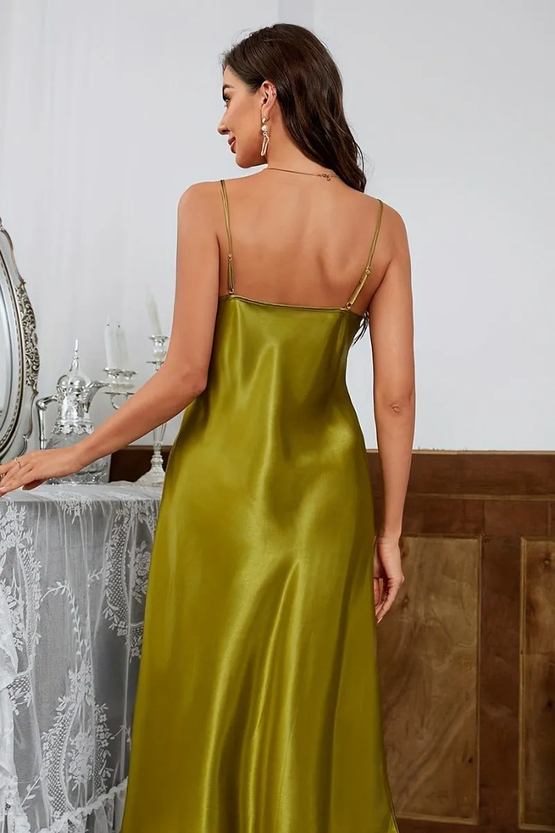 Cowl Neck Long Slip Dress 826969800490 sold by Cocomelody product image thumbnail 2