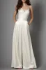 V-Neck Floor Length Silk-Like Wedding Jumpsuit CW3581 sold by Cocomelody