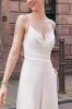 V-Neck Floor Length Chiffon Wedding Jumpsuit CW3576 sold by Cocomelody