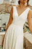 Illusion Floor Length Chiffon Wedding Jumpsuit CW3571 sold by Cocomelody