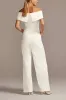 Off The Shoulder Floor Length Elastic Cloth Wedding Jumpsuit CW3566 sold by Cocomelody