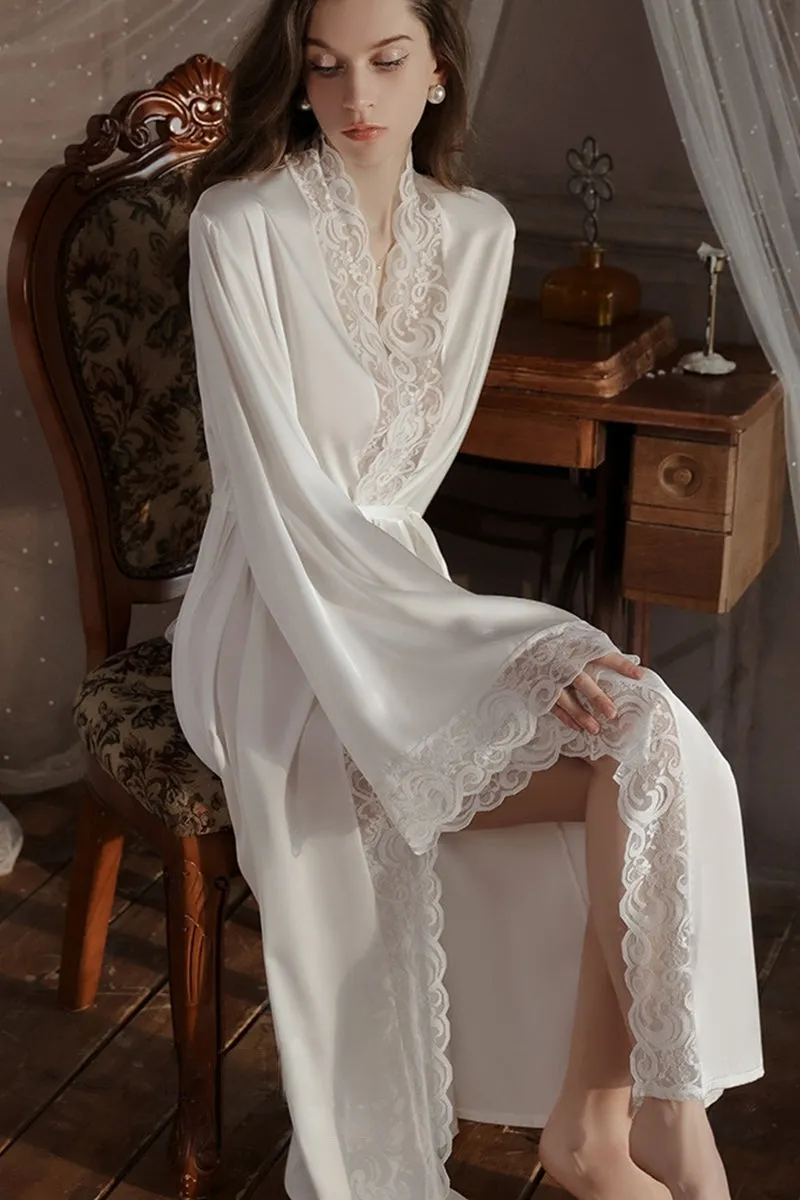 Sexy Lace Panelled Length Robes For Bride 875471798417 sold by Cocomelody product image thumbnail 4