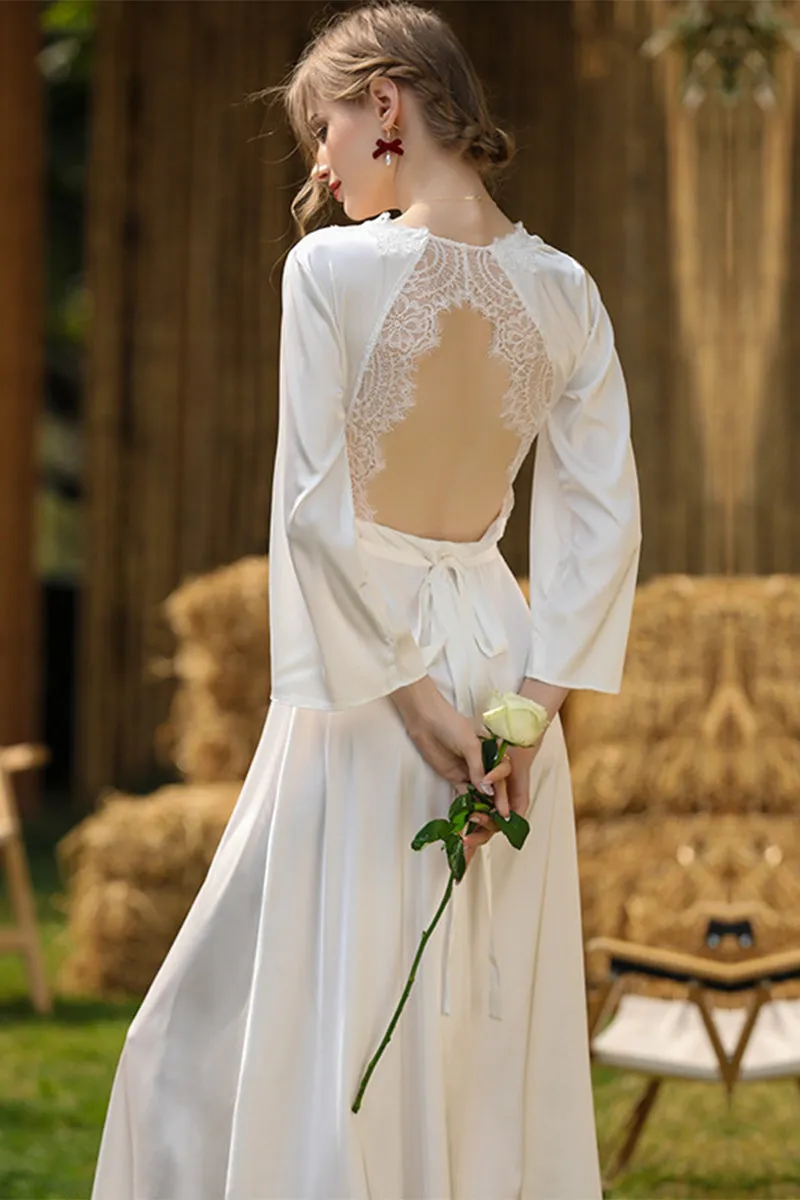 Sexy Lace Panelled Length Robes For Bride 767773154362 sold by Cocomelody