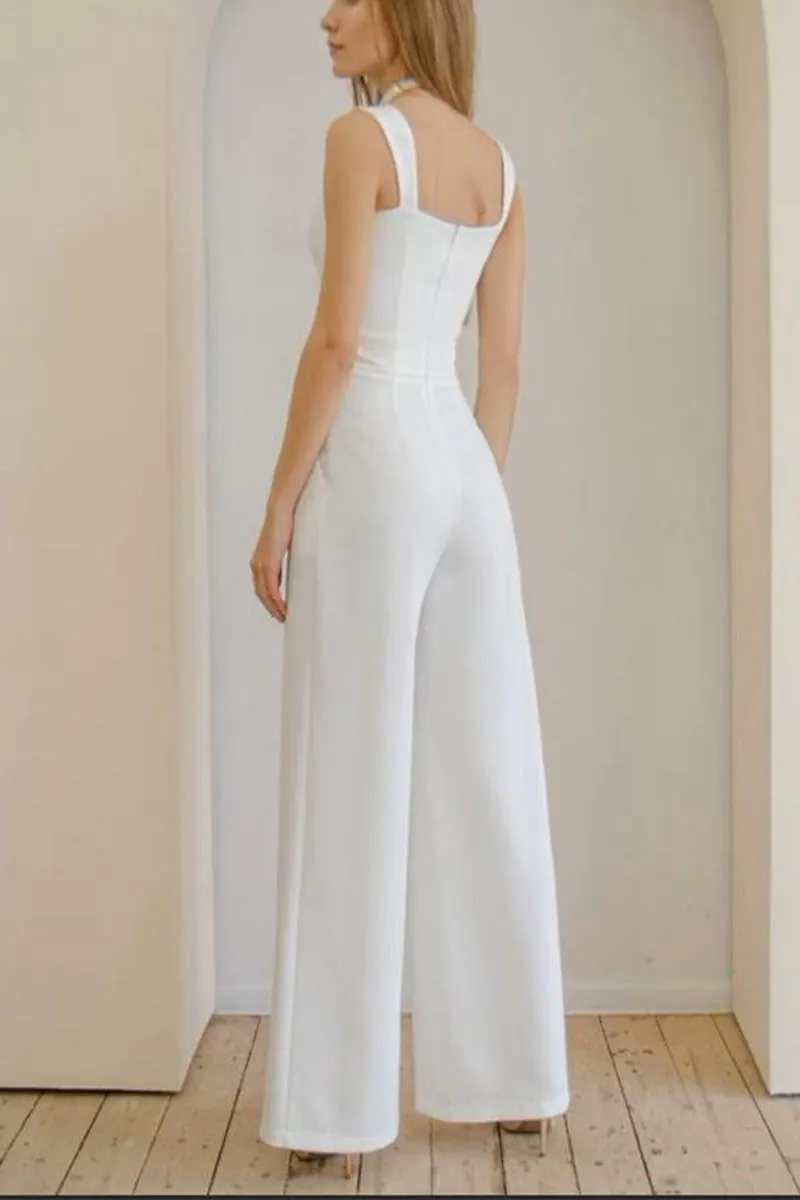 Sweetheart Floor Length Elastic Cloth Wedding Jumpsuit CW3560 sold by Cocomelody product image thumbnail 2