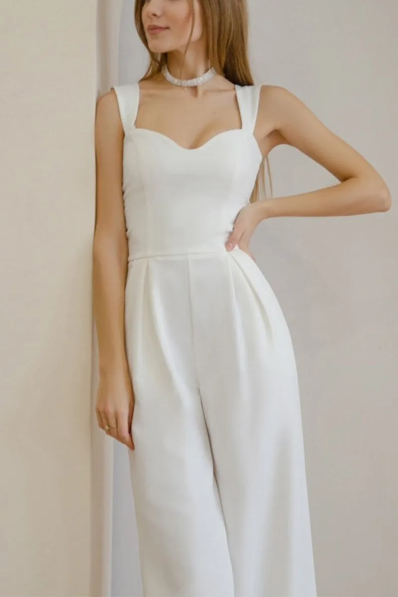 Sweetheart Floor Length Elastic Cloth Wedding Jumpsuit CW3560 sold by Cocomelody product image thumbnail 3