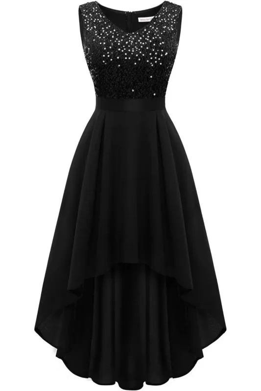 A-Line Knee Length Sequined Graduation Dresses CS0563CR sold by Cocomelody