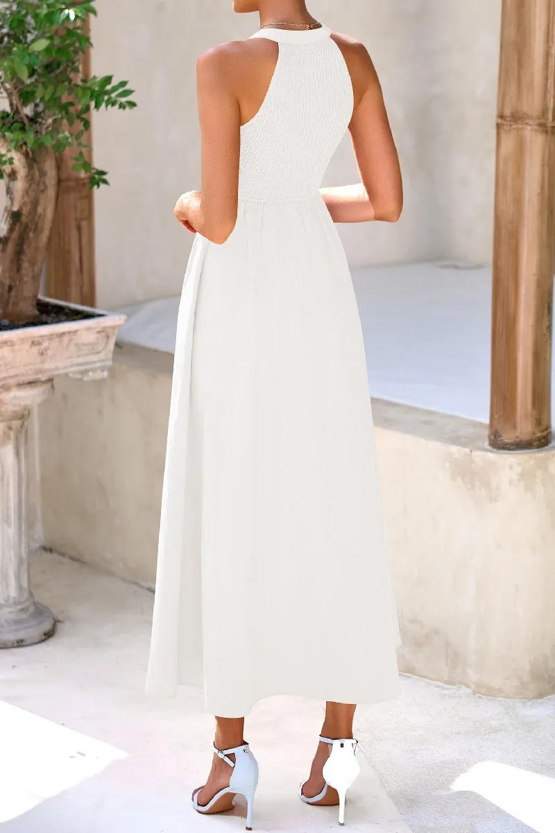 A-Line Tea Length Chiffon Little White Dress 100031 sold by Cocomelody product image thumbnail 2