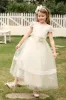 A-Line Midi Tulle Flower Girl Dress CF0382 sold by Cocomelody