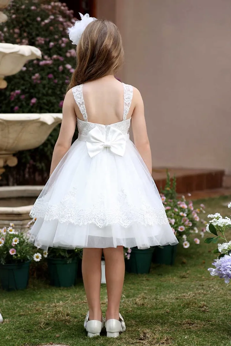 A-Line Midi Tulle Flower Girl Dress CF0379 sold by Cocomelody product image thumbnail 2