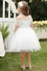 A-Line Midi Tulle Flower Girl Dress CF0378 sold by Cocomelody