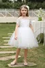 A-Line Midi Tulle Flower Girl Dress CF0378 sold by Cocomelody
