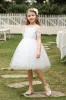 A-Line Midi Tulle Flower Girl Dress CF0378 sold by Cocomelody