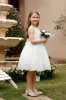 A-Line Midi Tulle Flower Girl Dress CF0376 sold by Cocomelody