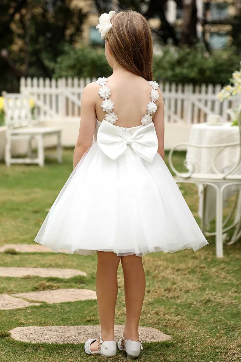 A-Line Midi Tulle Flower Girl Dress CF0374 sold by Cocomelody product image thumbnail 2