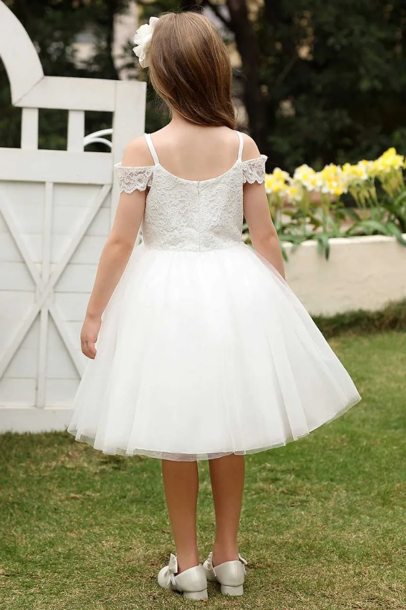 A-Line Midi Tulle Flower Girl Dress CF0372 sold by Cocomelody product image thumbnail 2